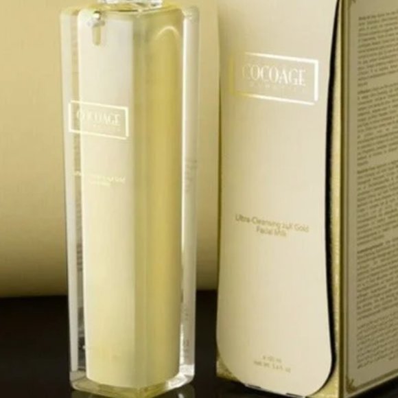 COCOAGE COSMETICS ULTRA-CLEANSING 24K GOLD FACIAL MILK-3.4fl oz/100ml-NEW-SELAED - Picture 3 of 3